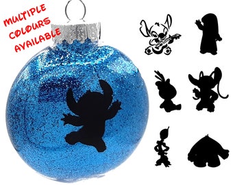 Lilo and Stitch Christmas Tree Disc or Ball Ornament