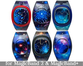 Fireworks Skin for MagicBand 2 or MagicBand+ | New Year's Magic Band Decal | Disney Trip | Fits Child & Adult Magic Band | DisneyBand