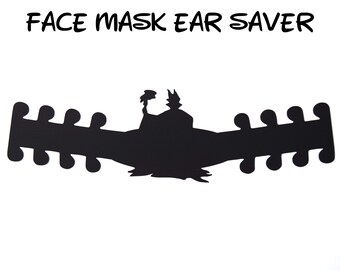 Maleficent Face Mask Ear Saver | Plastic Mask Extender | Sleeping Beauty Ear Protector | Adjustable Adapter | Disney Trip | Ready to Ship