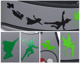 Peter Pan & Tinkerbell Decals for MagicBand 2 and MagicBand+ | Vinyl Sticker for Magic Band | Classic Character Decoration Disney World Trip