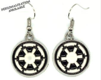 Silver Star Wars Empire Symbol Earrings | Star Wars Earrings | Star Wars Empire Jewelry | Star Wars Jewelry | Gift for Star Wars Fan