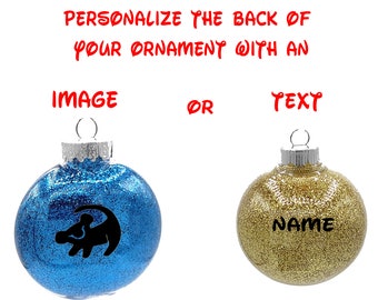 Personalize the back of your ball or disc ornament (ornament purchased separately - ornament not included)