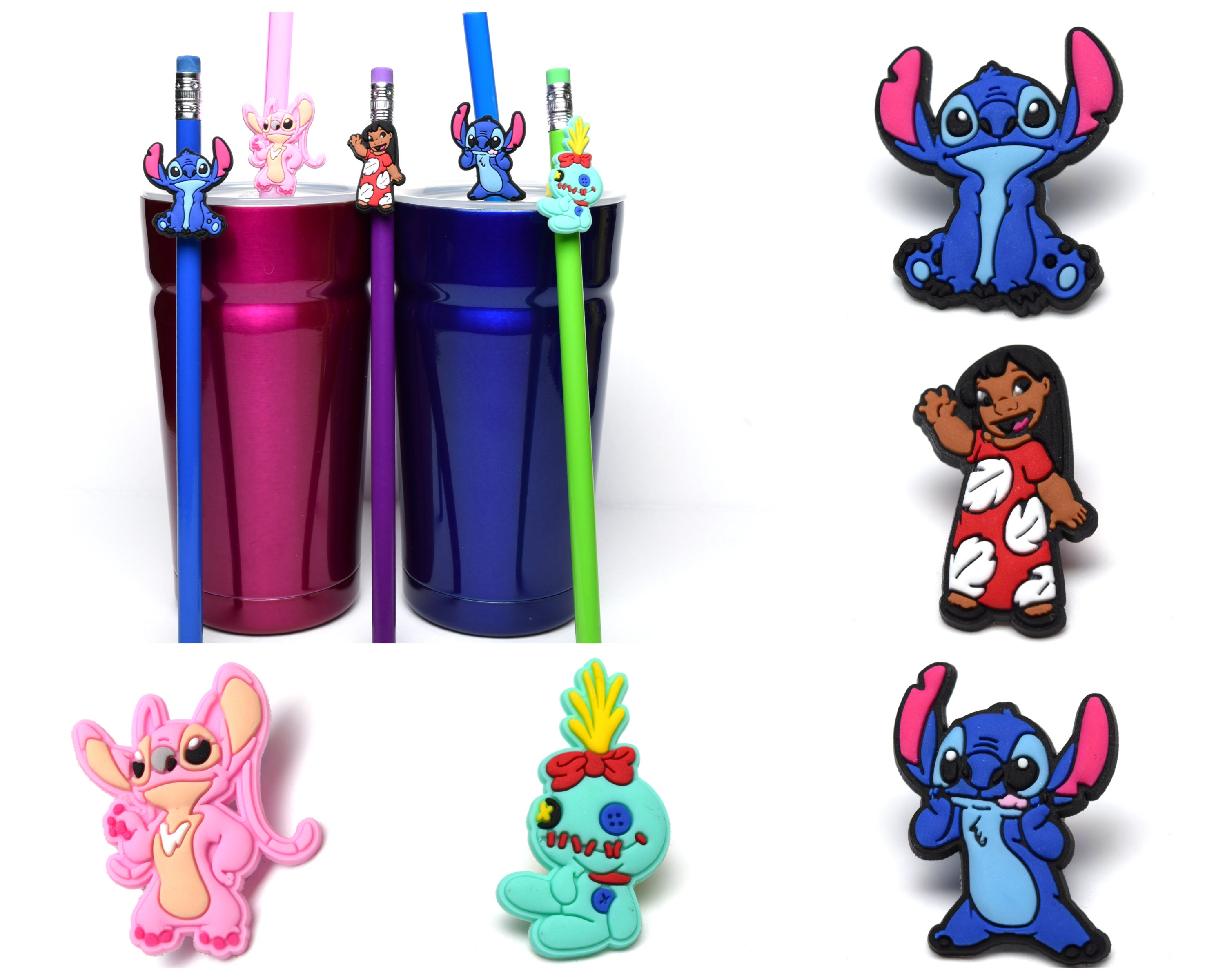 Lilo & Stitch Straw Buddies Disney Straw Buddy Scrump Etsy
