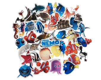 Finding Nemo and Finding Dory Stickers | Vinyl Sticker for Laptop, Scrapbook, Phone, Luggage, Journal, Party Decoration | Assorted Stickers
