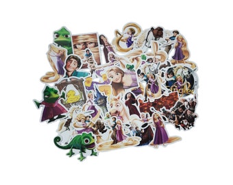 Tangled Stickers | Vinyl Sticker for Laptop, Scrapbook, Phone, Luggage, Journal, Party Decoration | Assorted Stickers