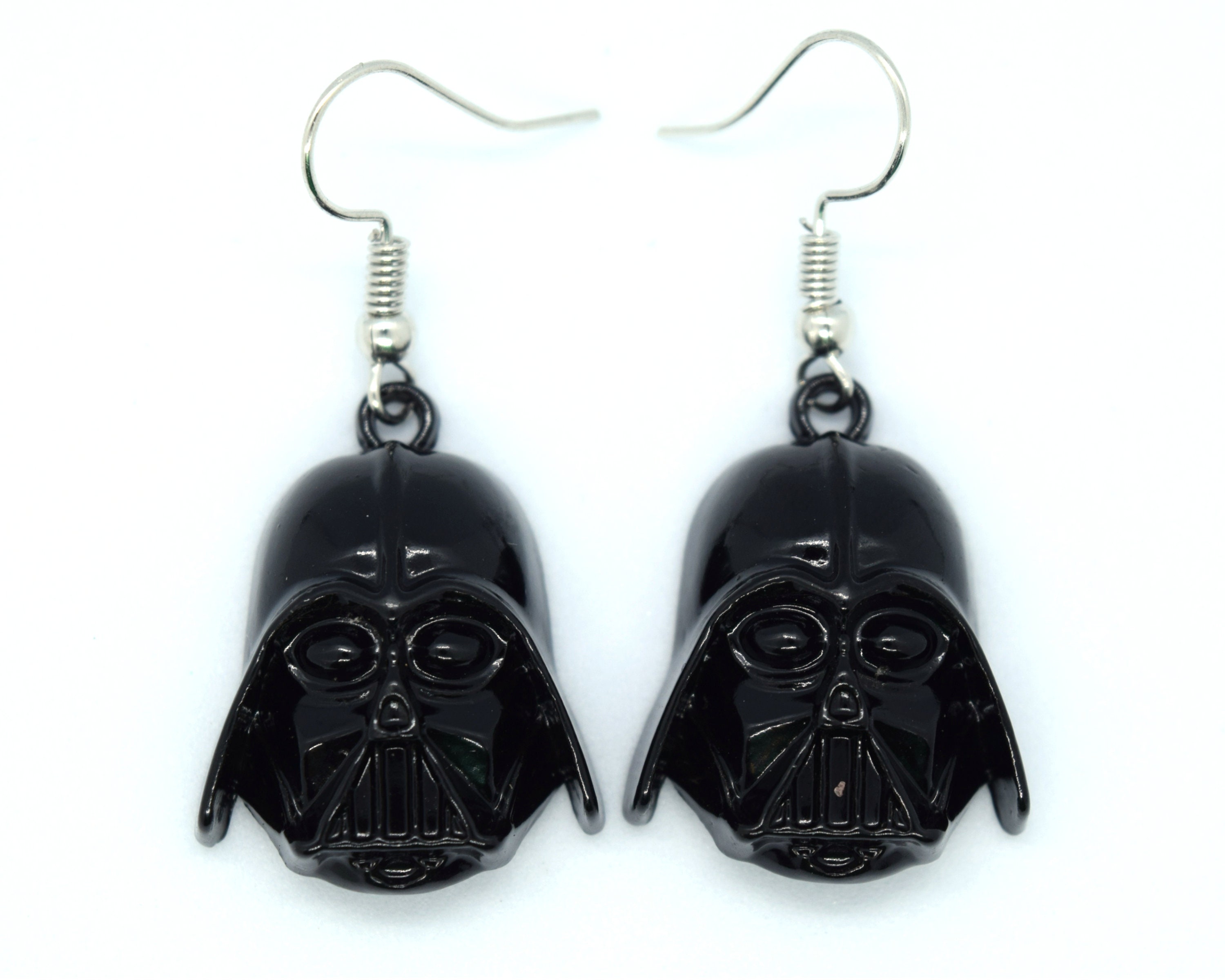 Black Star Wars Darth Vader Earrings Star Wars Earrings Etsy