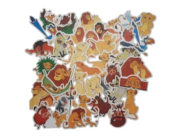 Lion King Stickers | Vinyl Sticker for Laptop, Scrapbook, Phone, Luggage, Journal, Party Decoration | Assorted Stickers