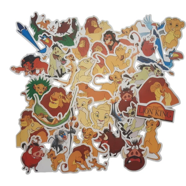 Lion King Stickers | Vinyl Sticker for Laptop, Scrapbook, Phone, Luggage, Journal, Party Decoration | Assorted Stickers