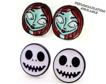 Jack and Sally Earrings | Jack Skellington Earrings | Nightmare Before Christmas Jewelry | Nightmare Before Christmas Earrings | Disney