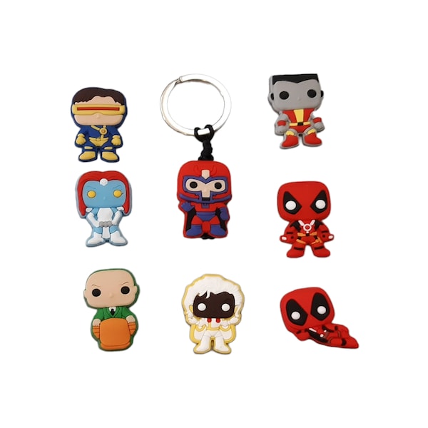 X-Men Zipper Pulls, Keychains, Bag Tags