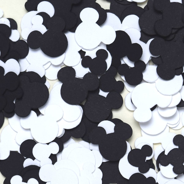 Black and White Mickey Mouse Confetti | Mickey Confetti | Mickey Mouse Party Supplies | Disney Confetti | Disney Party | Mickey Birthday