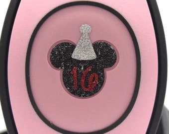 Birthday Mickey Decal for MagicBand 2 or MagicBand+ | Celebration Magic Band Decal | Disney World Disneyland Trip Vinyl Sticker | Custom Age