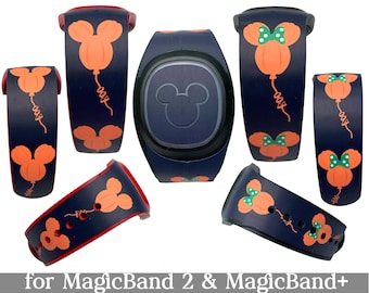 Pumpkin Mickey and Minnie Skins for MagicBand 2.0 or MagicBand+ | Halloween Magic Band Decal | Disney World Trip | Fits Child & Adult Band