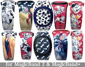 101 Dalmatians Skin for MagicBand 2.0 or MagicBand+ | Cruella DeVil Magic Band Decal | Disney World Trip | Fits Child & Adult Band for WDW