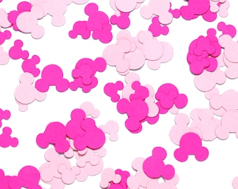 Pink Mickey Mouse Confetti | Gender Reveal Girl Baby Shower Confetti | Mickey Mouse Party | Disney Confetti | Disney Party | Mickey Birthday