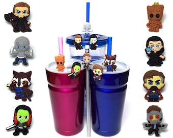 Guardians of the Galaxy Straw Buddies | Thor Straw Buddy | Loki | Drax | Rocket | Doctor Strange | Starlord | Gamora | Groot Pencil Topper