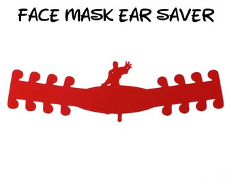 Iron Man Face Mask Ear Saver | Plastic Mask Extender | Disney Ear Protector | Adjustable Adapter | Mask Clips | Avengers | Ready to Ship
