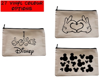 Custom Disney Zipper Bag | Disney Canvas Zipper Pouch