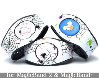 Halloween Spiderweb Skin for MagicBand 2 or MagicBand+ | Spider Magic Band Decal | Disney World Trip Sticker | Fits Child & Adult Magic Band