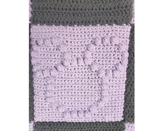 Violet Mickey Mouse Crochet Couverture Bebe Cache Mickey Etsy