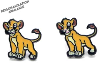 Lion King Young Simba Earrings | Lion King Earrings | Lion Earrings | Lion King Jewelry | Disney Earrings | Disney Jewelry | Lion King Gift