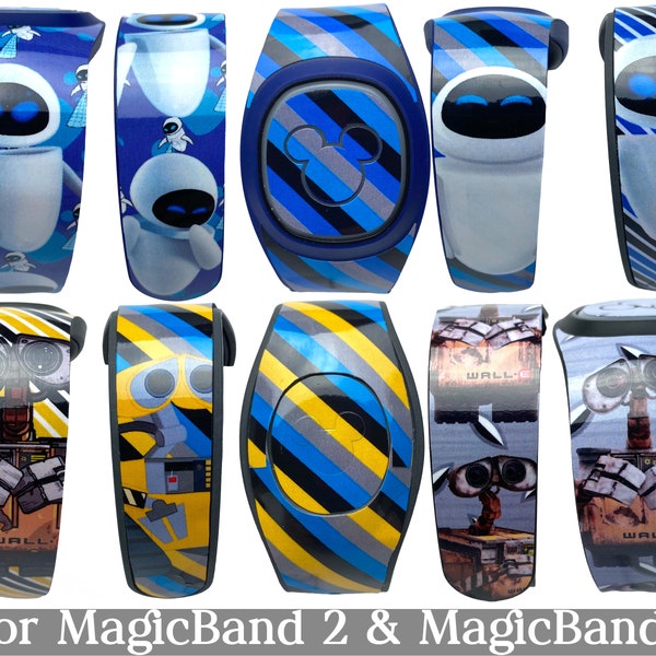 Wall-E Skin for MagicBand 2.0 or MagicBand+ | Pixar Character Magic Band Decal | Eve Disney Trip Sticker | Fits Child & Adult Band