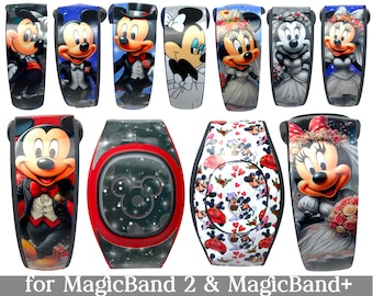 Wedding Skin for MagicBand 2.0 or MagicBand+ | Magic Band Decal | Disney Trip | Fits Child & Adult Magic Band | Bride, Groom, Just Married