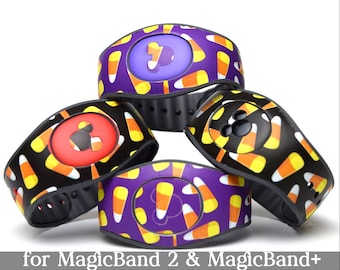 Halloween Candy Corn Skin for MagicBand 2 or MagicBand+ | Treats Magic Band Decal | Disney World Trip Sticker For Child & Adult Magic Band