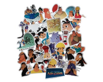 The Emperor's New Groove Stickers | Vinyl Sticker for Laptop, Scrapbook, Phone, Luggage, Journal, Party Decoration | Assorted Stickers