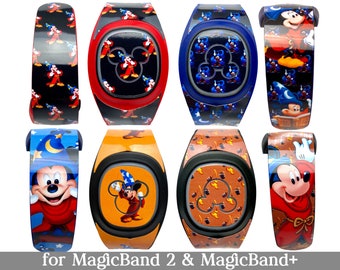 Sorcerer's Apprentice Mickey Skins for MagicBand 2.0 or MagicBand+ | Fantasia Magic Band Decal | Disney World | Fits Child & Adult Band