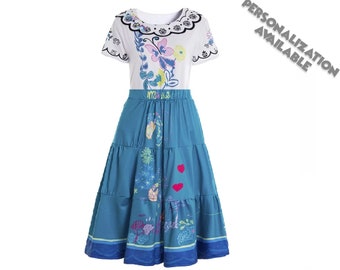Mirabel Dress Adult Sizes | Encanto Costume | Disney World Vacation Outfit | Disneyland Cosplay | Halloween Dress Up Clothes |  Madrigal