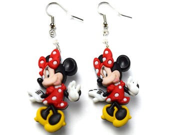 Minnie Mouse Drop Earrings | Minnie Earrings | Minnie Mouse Earrings | Disney Earrings | Disney Jewelry | Minnie Mouse Jewelry | Disney Fan