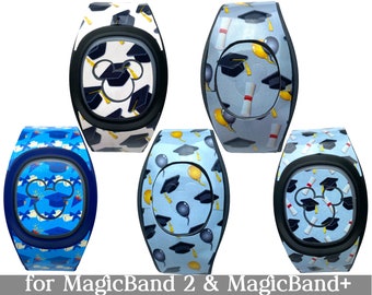 Graduation Skin for MagicBand 2.0 or MagicBand+ | Magic Band Decal | Disney Trip | Fits Child & Adult Magic Band | Grad Cap, Diploma