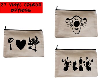 Custom Stitch, Tigger, and Olaf Zipper Bag | Disney Zipper Pouch