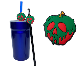 Poison Apple Straw Buddies | Disney Snow White Straw Buddy | Pencil Topper | Party Gift Loot Bag | Cruise Fish Extender | Ready to Ship