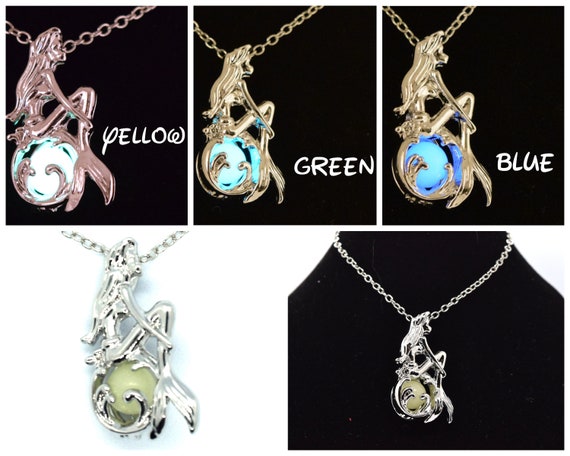 Glow In The Dark Silver Ariel Medaillon Ketting Disney Etsy Belgie Glow In The Dark Silver Ariel Medaillon Ketting Disney Etsy Belgie