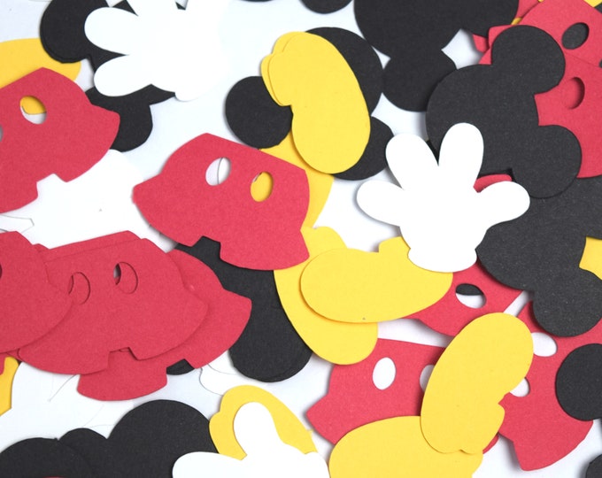 Featured listing image: Mickey Mouse Confetti | Mickey Confetti | Mickey Mouse Party Supplies | Disney Confetti | Disney Party | Mickey Birthday | Mickey Party