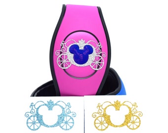 Cinderella Coach Decal for MagicBand 2 | Carriage Magic Band Decal | Vinyl Sticker for Puck Mickey | Custom Decoration for Disney World Trip