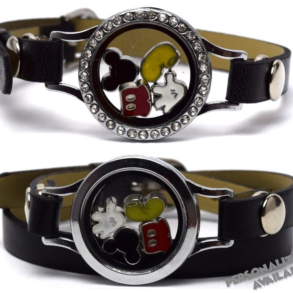 Disney Floating Charm Bracelet | Mickey Mouse Floating Charm Bracelet | Mickey Charm Bracelet | Disney Charm Bracelet | Mickey Mouse Charm