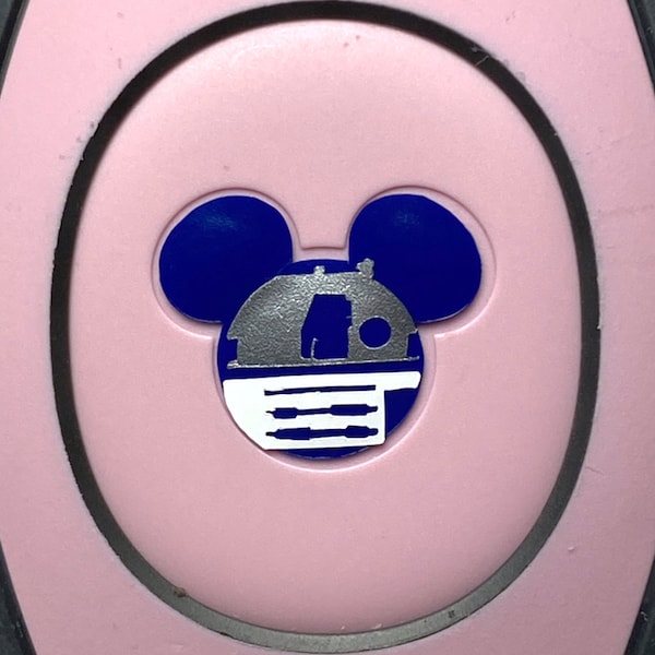 R2D2 Decal for MagicBand 2 or MagicBand+ | Star Wars Vinyl Sticker for Magic Band Mickey | Custom Character Decoration for Disney World Trip