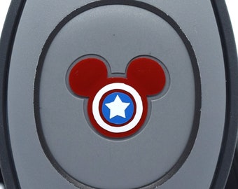 Captain America Decal for MagicBand 2 or MagicBand+ | Magic Band Decal | Avengers Vinyl Sticker for Mickey | Decoration Disney World Trip