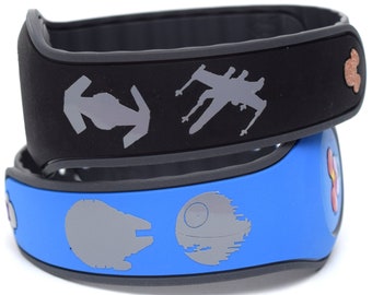 Star Wars Ships Decal for MagicBand 2 & MagicBand+ | Vinyl Sticker Disney World Magic Band | X Wing Tie Fighter Millennium Falcon Death Star