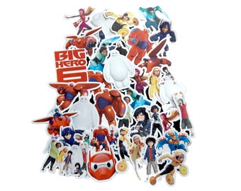 Big Hero 6 Stickers | Vinyl Sticker for Laptop, Scrapbook, Phone, Luggage, Journal, Party Decoration | Assorted Stickers