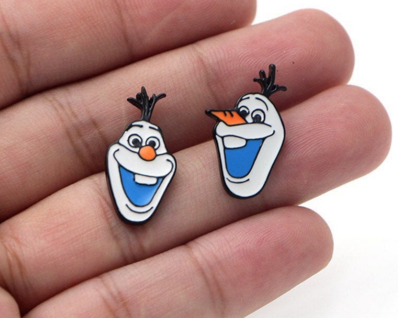 Disney Earrings Frozen Gift Olaf Earrings Disney Jewelry Olaf Gift Frozen Jewelry Disney Gift Olaf Jewelry Frozen Earrings