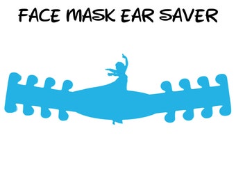 Elsa Face Mask Ear Saver | Plastic Mask Extender | Frozen Ear Protector | Adjustable Adapter | Mask Clips | Disney Trip | Ready to Ship