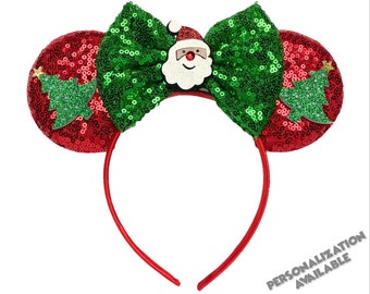 Christmas Santa Minnie Ears | Ready to Ship!