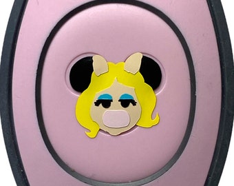 Miss Piggy Decal for MagicBand 2 or MagicBand+ | Muppets Vinyl Sticker for Magic Band Mickey | Character Decoration for Disney World Trip