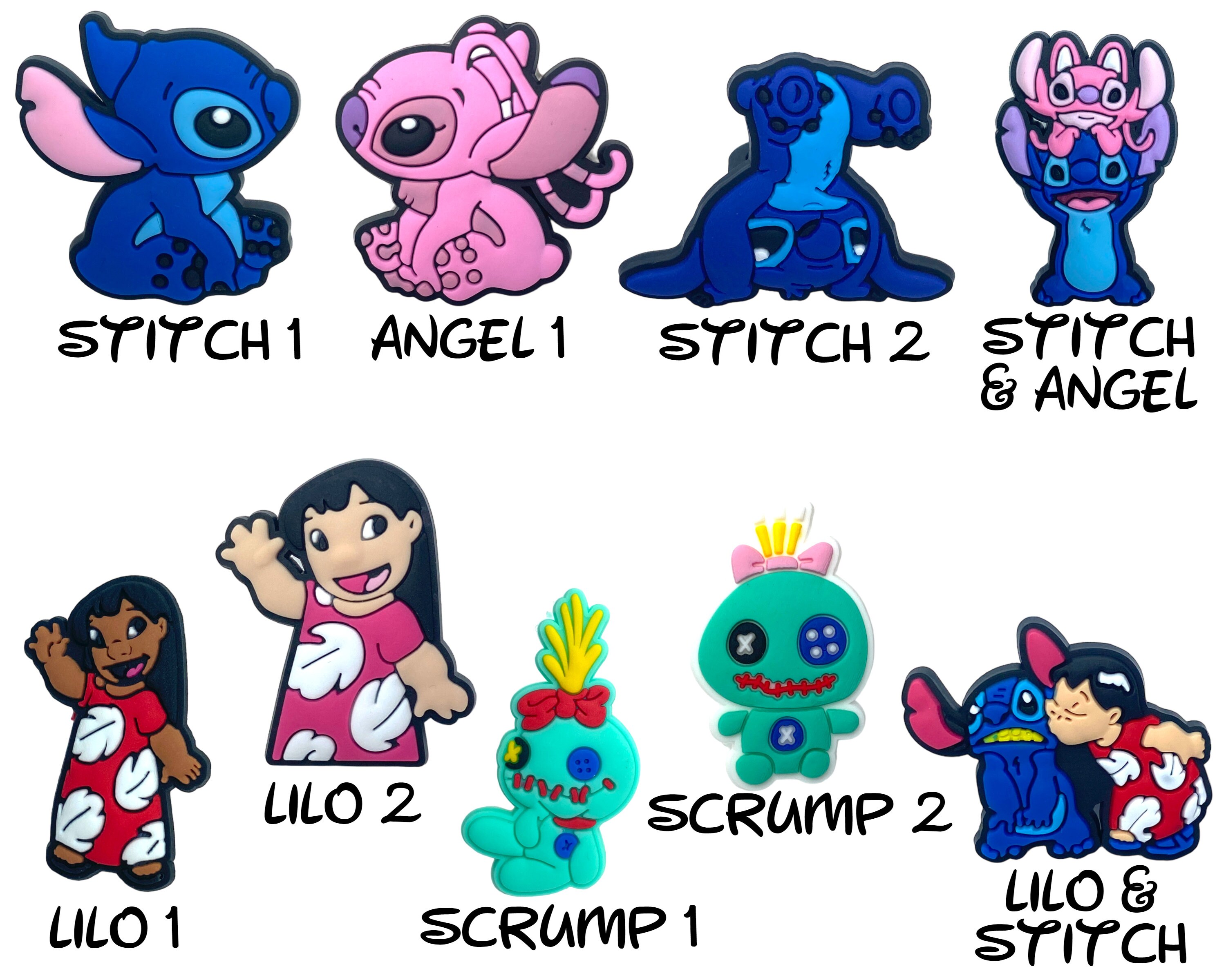 Lilo & Stitch Straw Buddies Angel and Scrump Pencil Topper Disney Cruise  Fish Extender Loot Bag Gift Birthday Party Prizes 