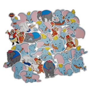 Dumbo Stickers | Vinyl Sticker for Laptop, Scrapbook, Phone, Luggage, Journal, Party Decoration | Disney Characters | Assorted Stickers