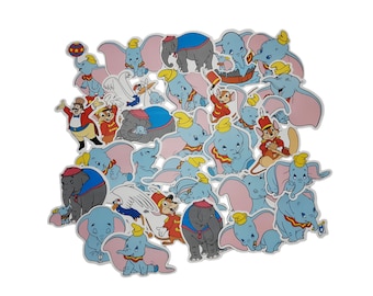 Dumbo Stickers | Vinyl Sticker for Laptop, Scrapbook, Phone, Luggage, Journal, Party Decoration | Disney Characters | Assorted Stickers